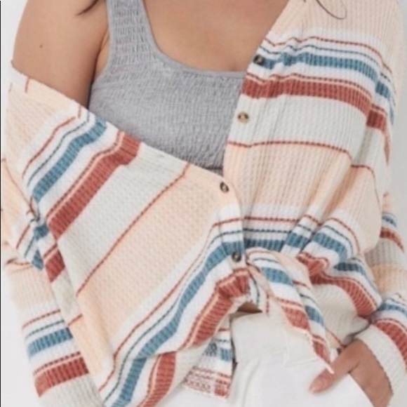 Urban Outfitters Tops - Urban Outfitters JoJo Waffle Knit Thermal  Top